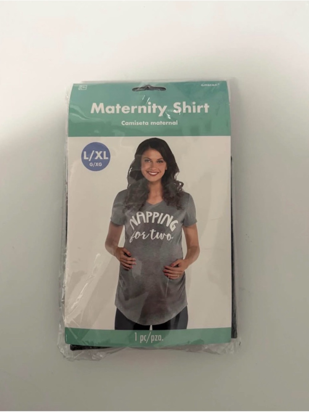 Maternity Shirt L/XL - Gray "Napping for Two" Tee
